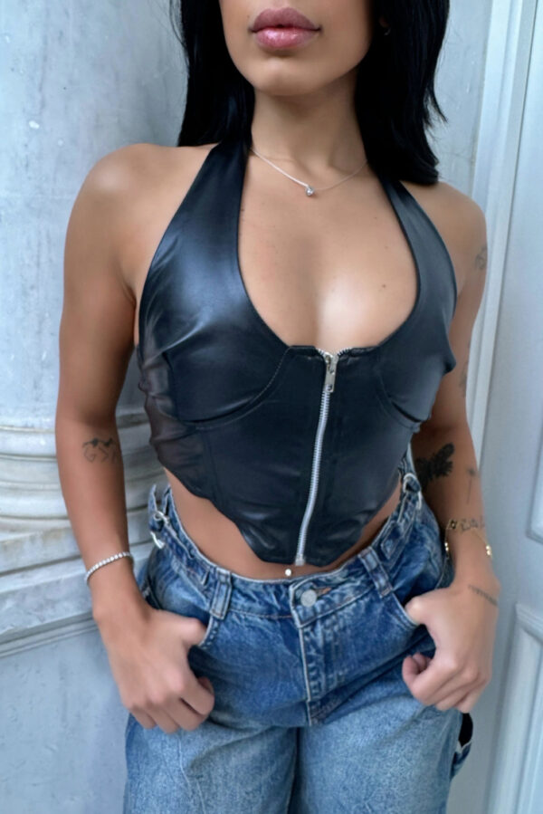Leather Corset With Zipper - Image 8