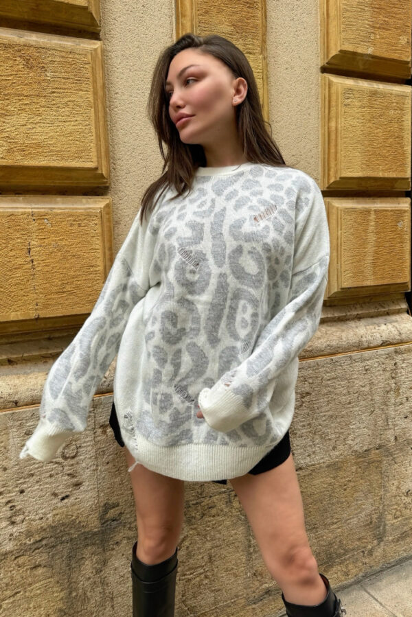 Leopard Oversized Sweater - Image 4