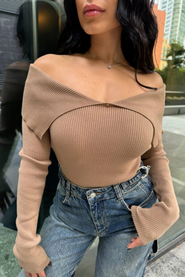 Off Shoulder Sweater - Image 4